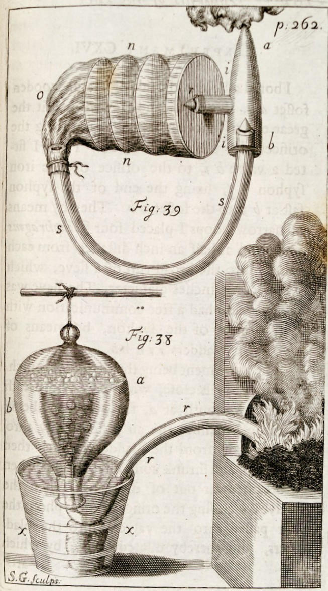 Ilustracja z S. Hales  Vegetable Staticks, (1727)